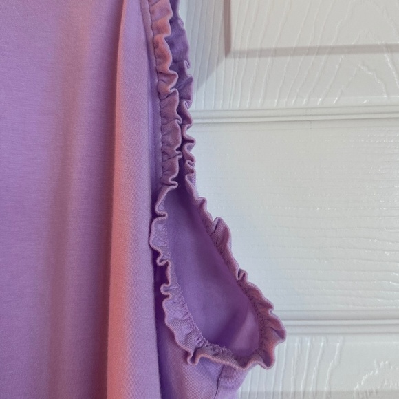 Lilly Pulitzer Purple Ruffle Tank Size Large - Picture 3 of 4